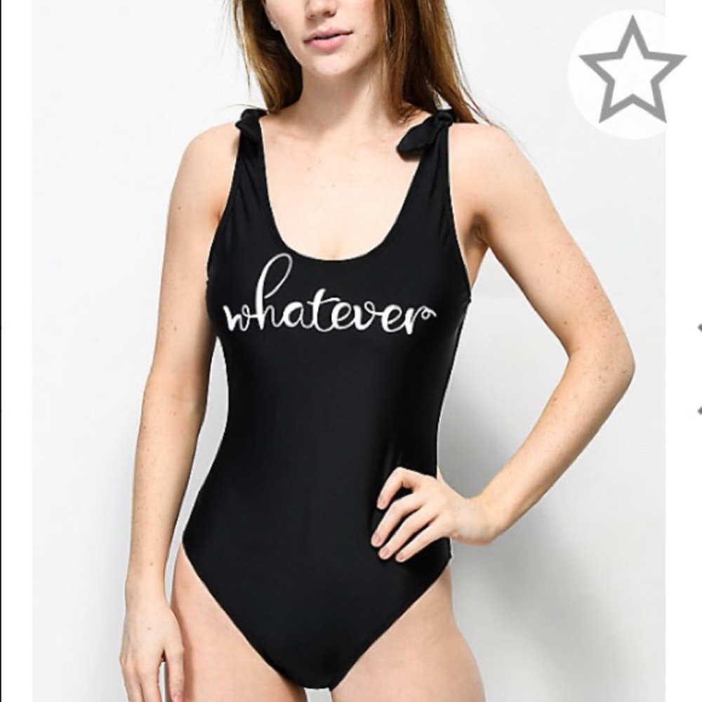 TRILLIUM NWT ‘Whatever’ black one piece swimsuit size Large